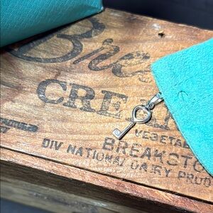 Sterling silver heart key pendant on sterling chain